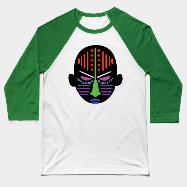 African Mask Baseball T-Shirt by Amaze